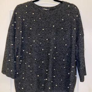 Zara pearl sweater